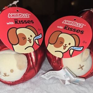 Anirollz Red Plush Toy with Kisses